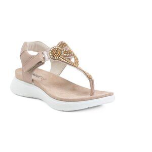 ENVAL SOFT Cognac Made In Italy Leather Sandals